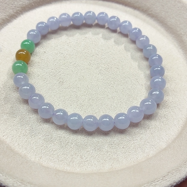 翡翠未镶嵌手链天然缅甸翡翠A货 卡6➕