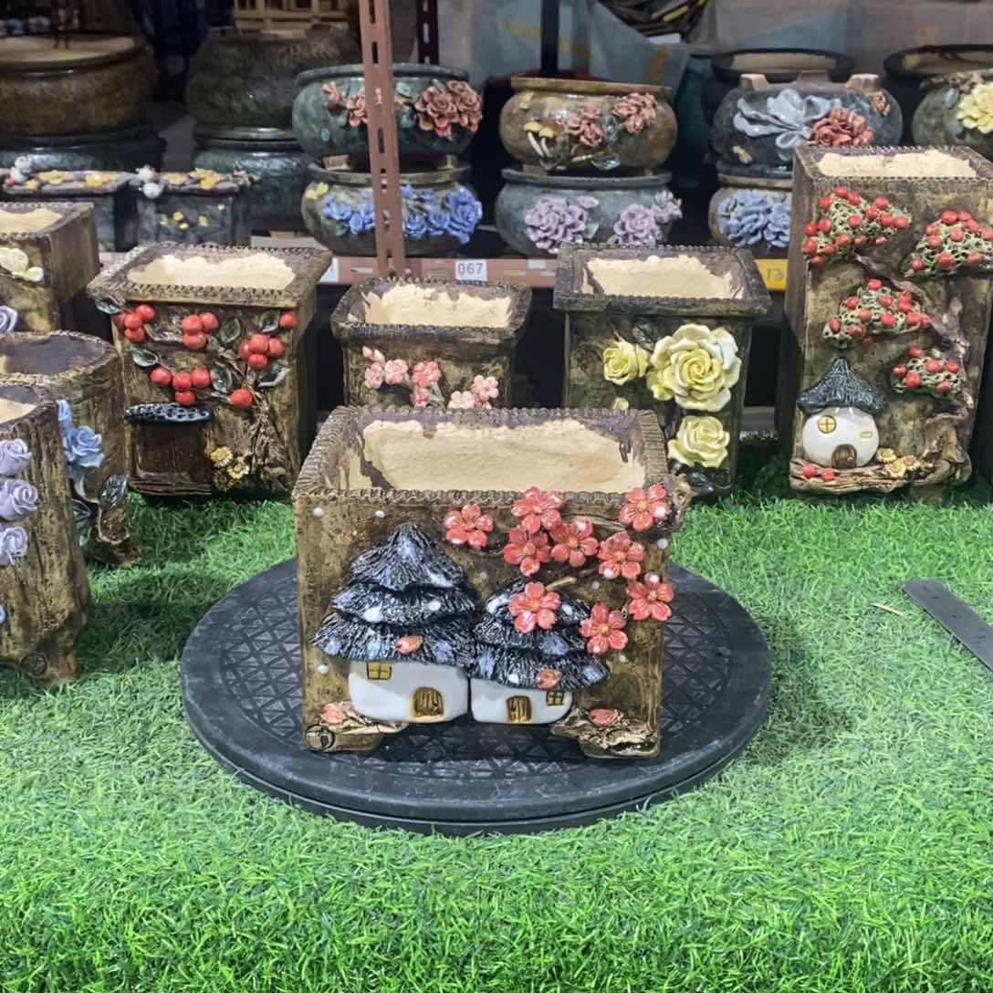 红陶青藤花器多肉花盆