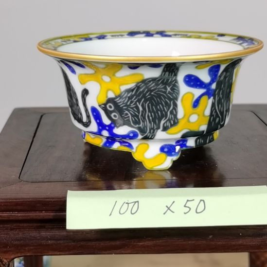 陶大德堂手工手绘釉盆