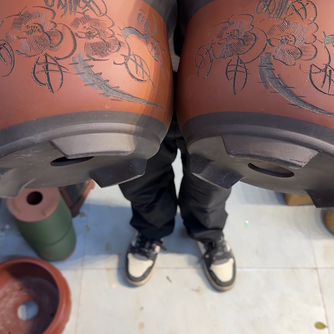 紫砂花盆口径23.14口径