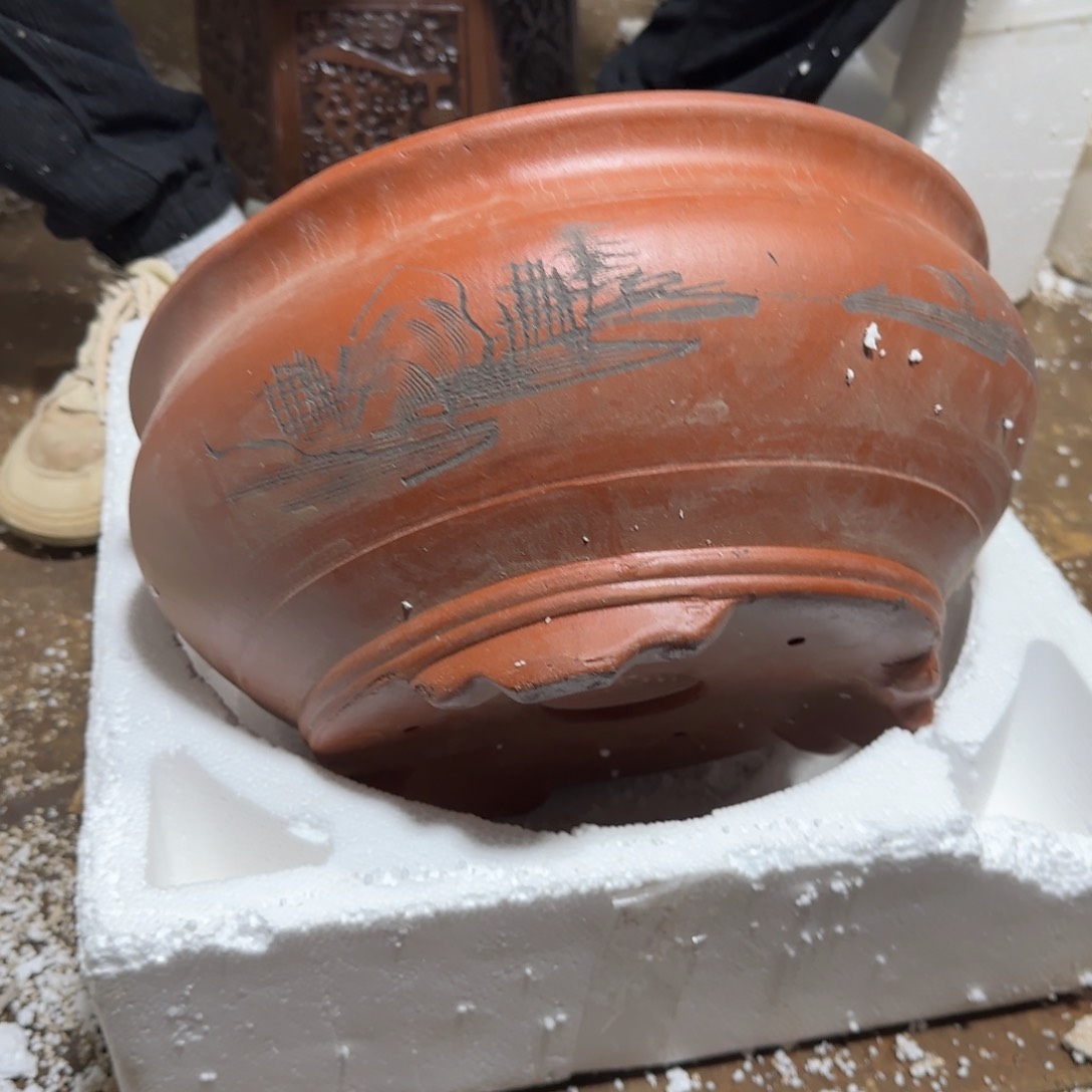 紫砂花盆口径30.15口径