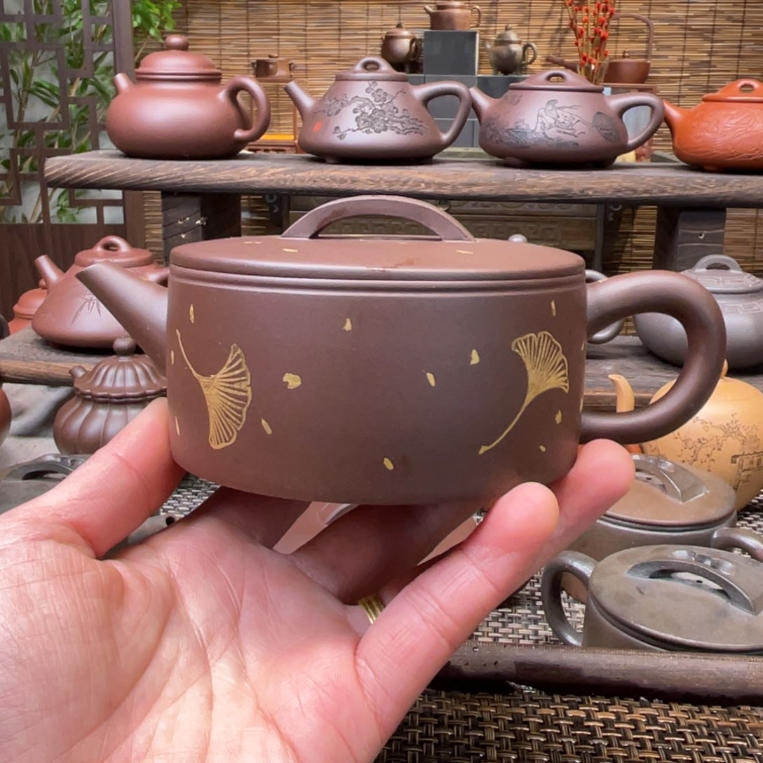 紫砂茶壶宜兴原矿紫砂手工制220