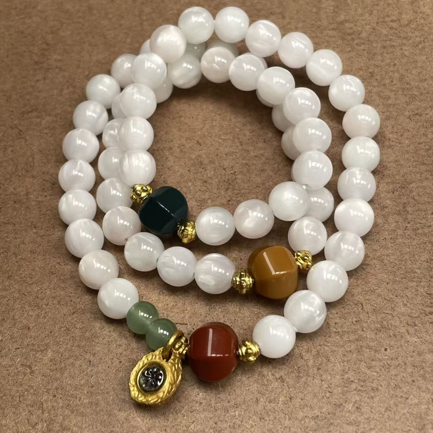 合金树脂手链 多圈变色珠手串 无礼盒 MK957