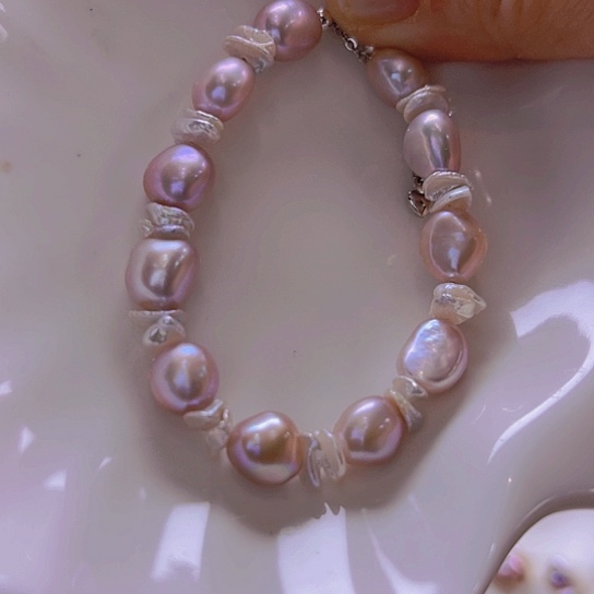 淡水珍珠手绳合金