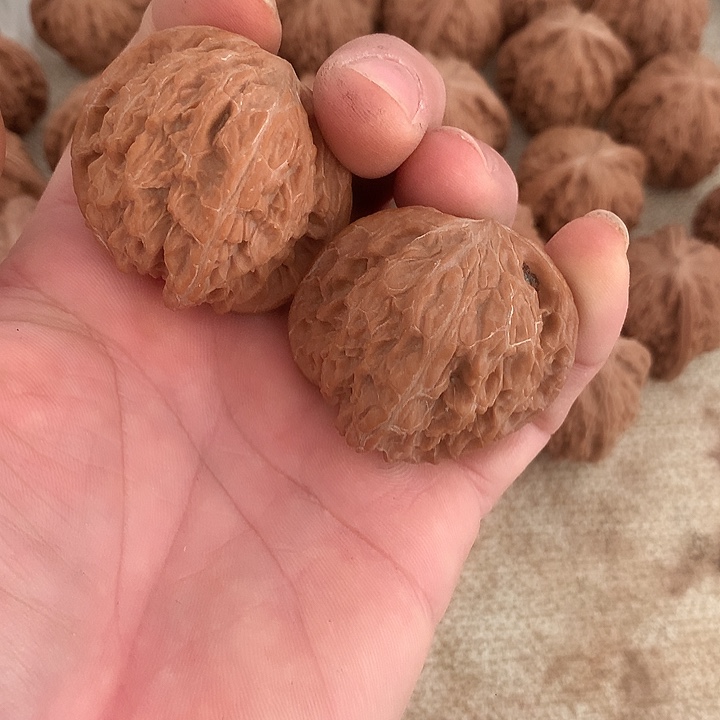 核桃自家麻核桃磨盘不打药