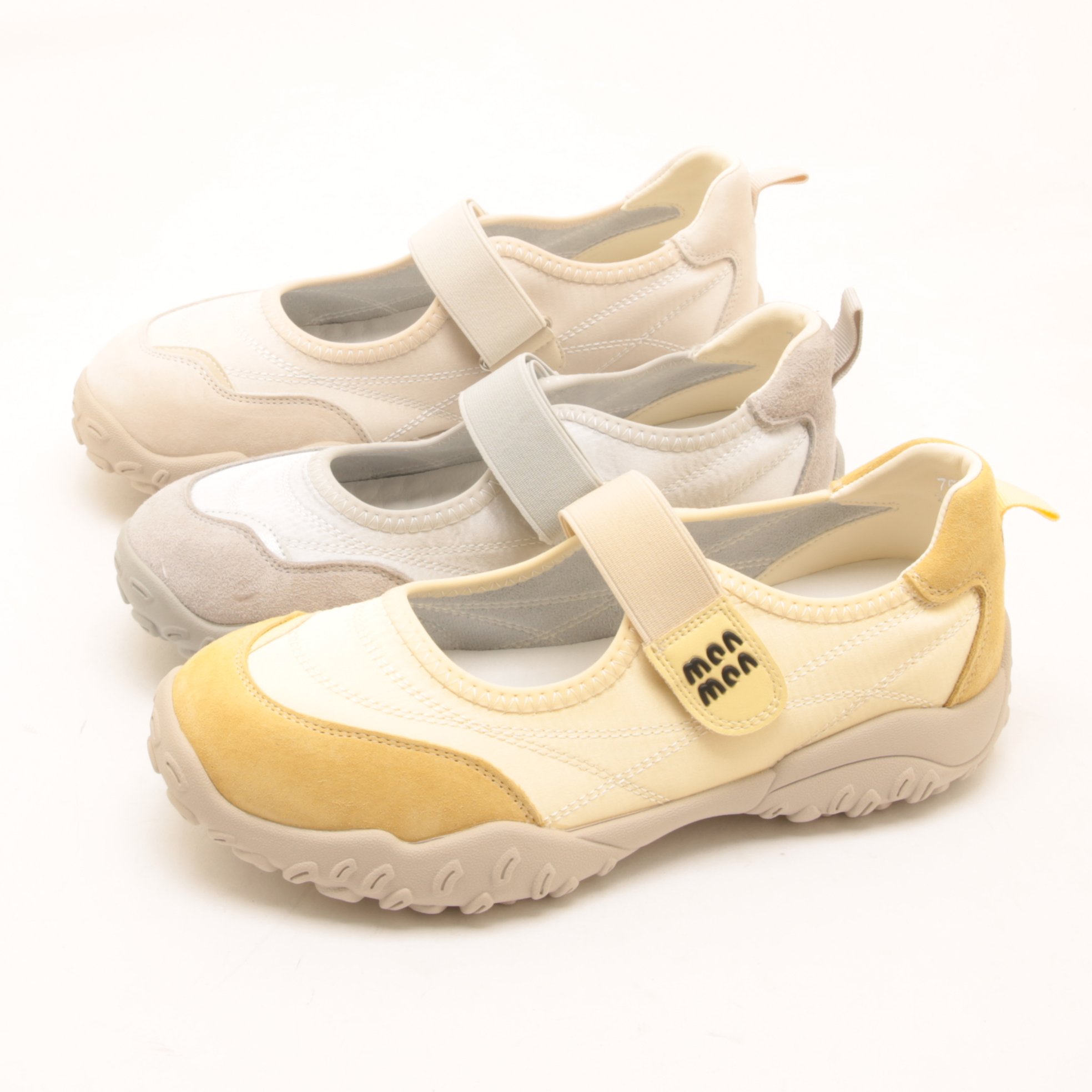 6946春夏新款芭蕾风复古魔术贴玛丽珍鞋女圆头浅口百搭休闲单鞋