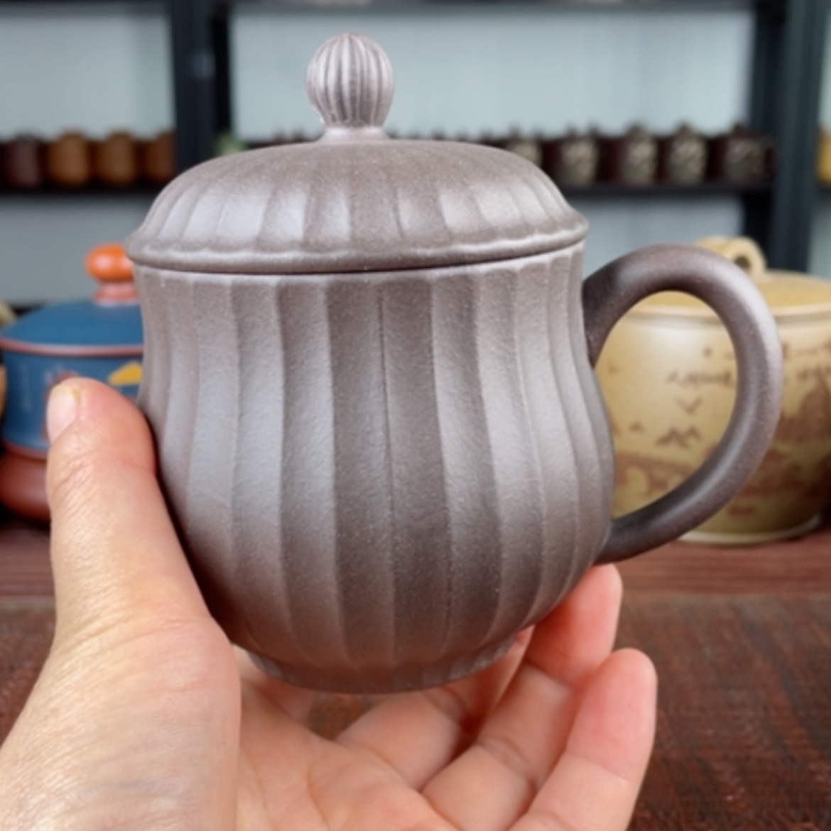 【闪购商品】茶杯紫砂宜兴原矿紫砂盖杯微瑕
