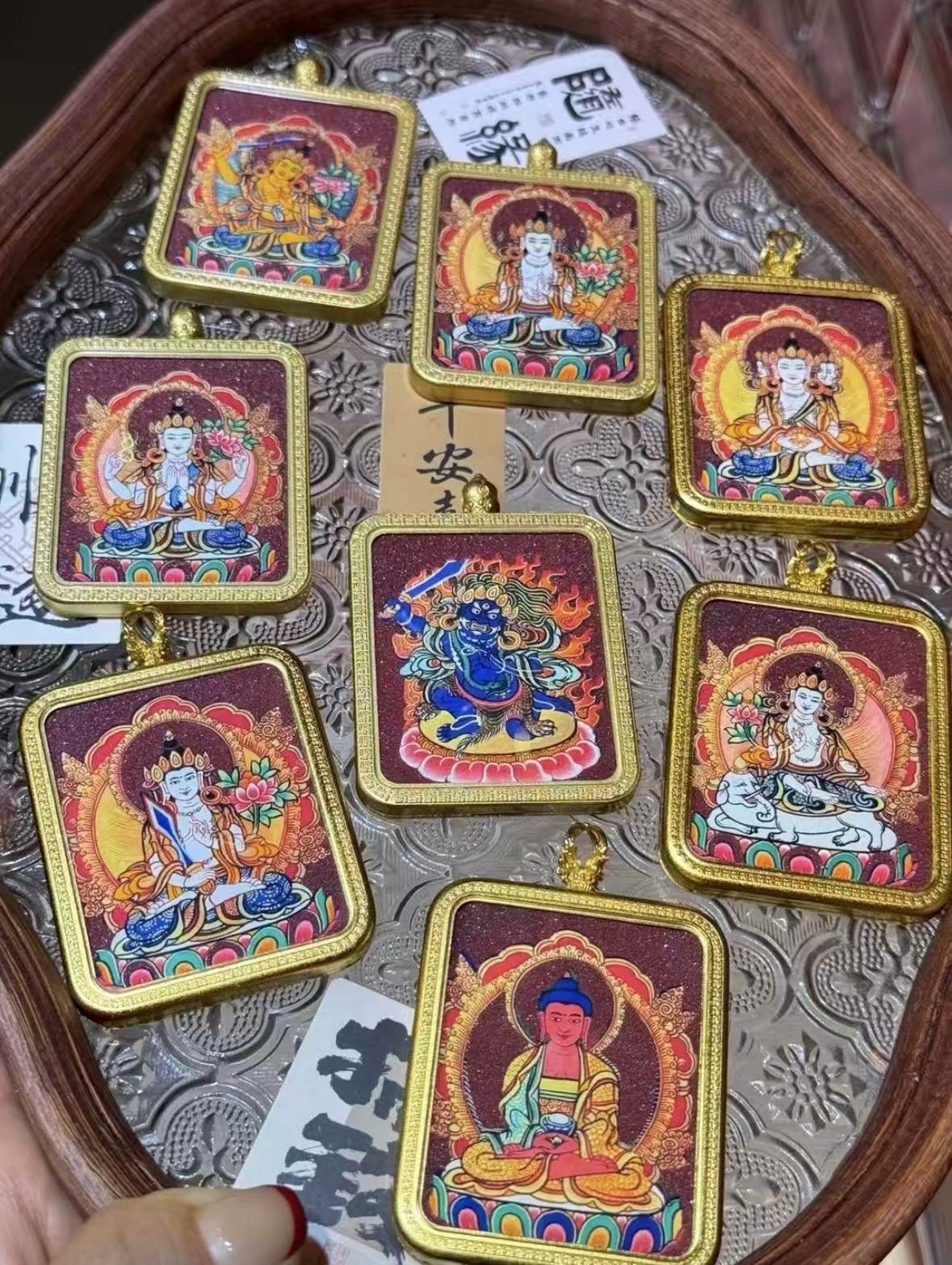 手绘朱砂矿物质颜料唐卡直播间福利款