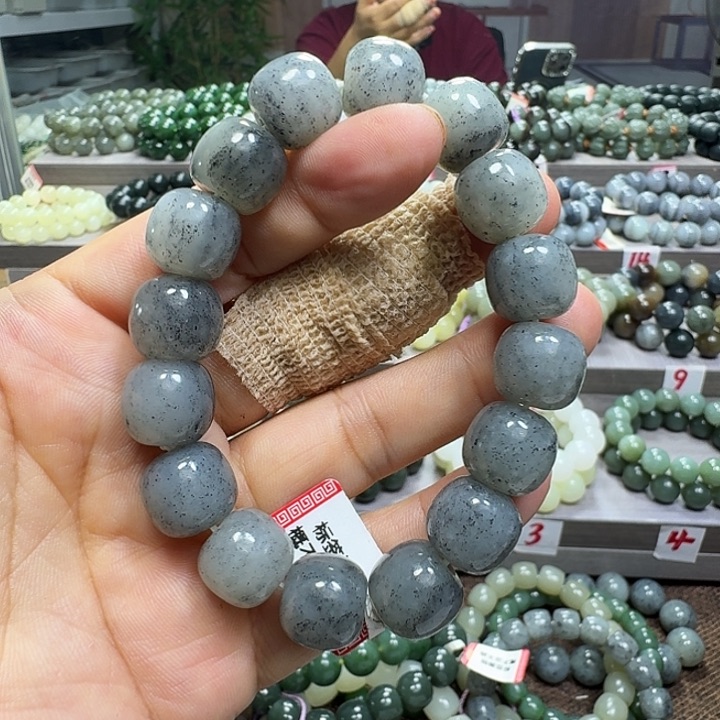 未镶嵌手链和田玉新疆青花老型卡14