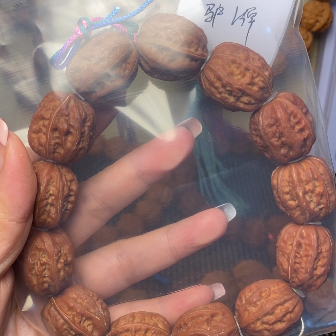 文玩核桃手串驴*·红皮八棱大枣