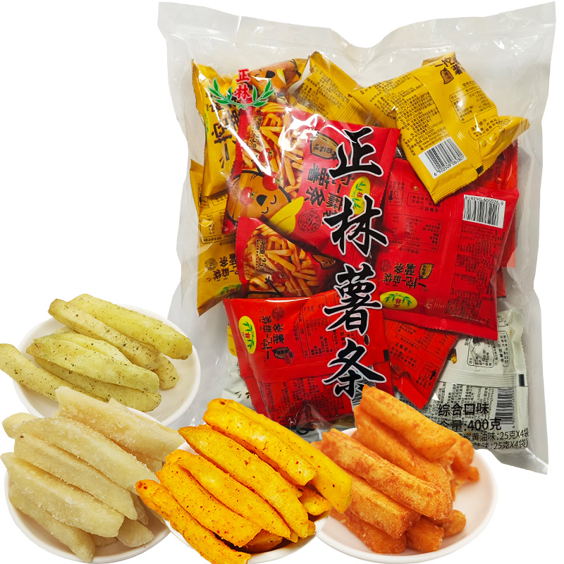 正林薯条独立小包装多口味400g马铃薯休闲零食年货必备