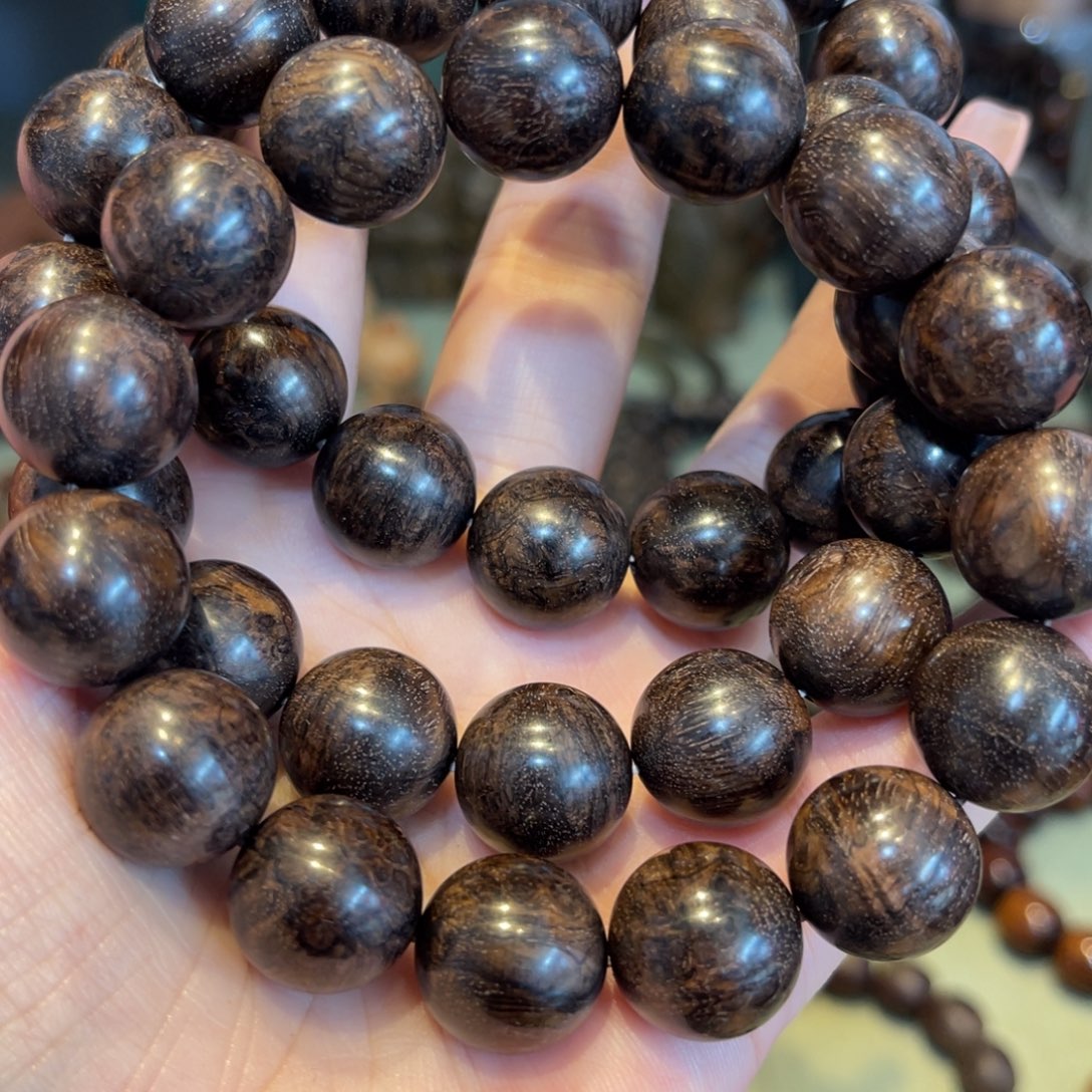 东非黑黄檀（紫光檀）手串/手链1.5瘤疤王乌木603