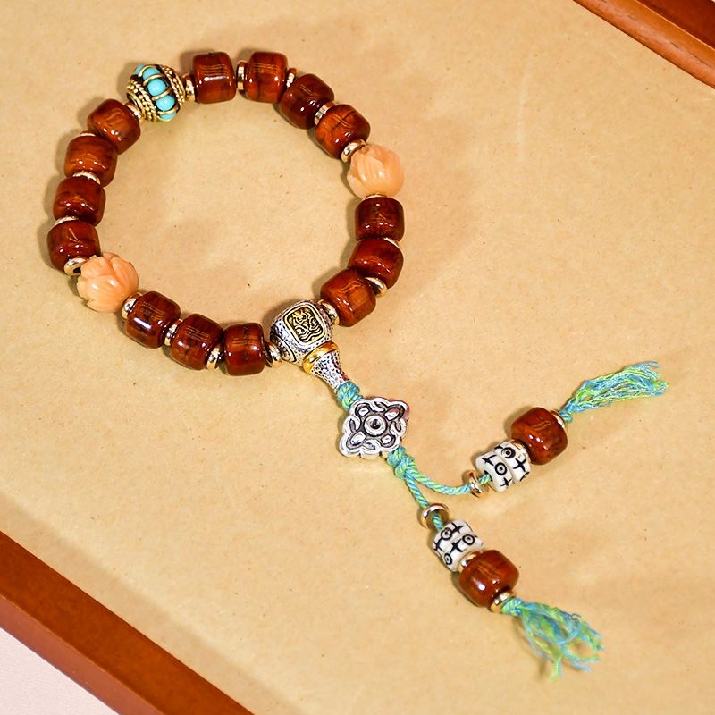 藏式牦牛骨手串老型念珠男士盘玩骨头