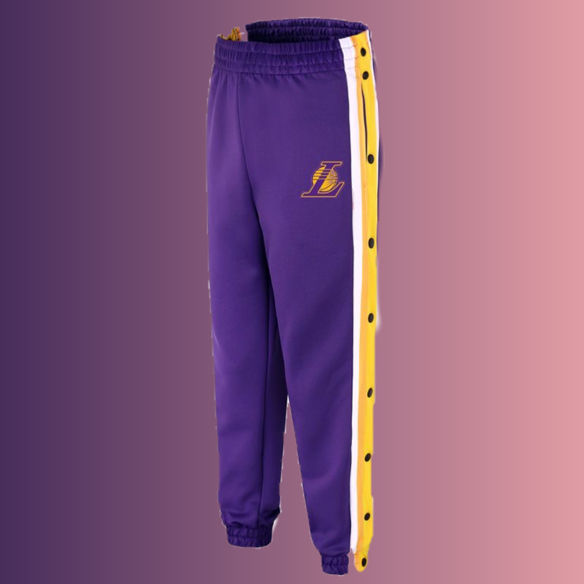 【湖人队】紫金詹姆斯秋冬款厚款全开扣裤宽松篮球运动休闲裤