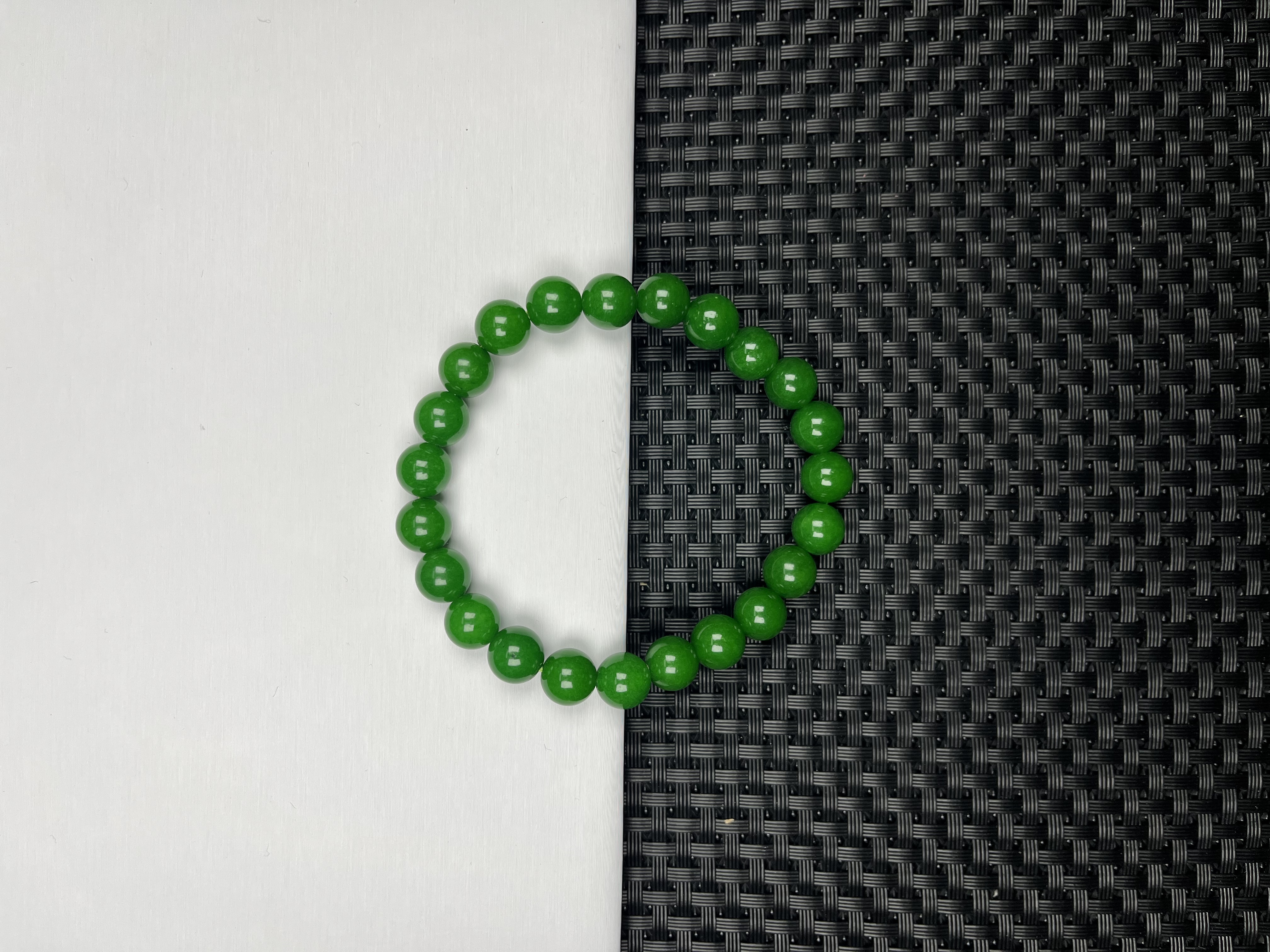 (老郑珠宝)W61菠菜绿10m时尚精致精美百搭手串