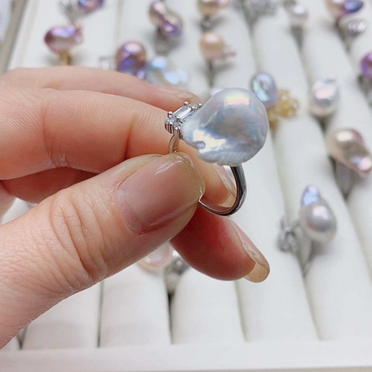 【闪购商品】淡水珍珠耳饰银S925镶嵌