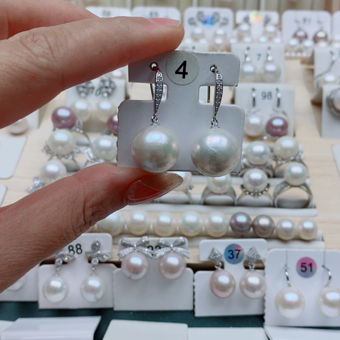 银S925镶嵌戒指淡水珍珠