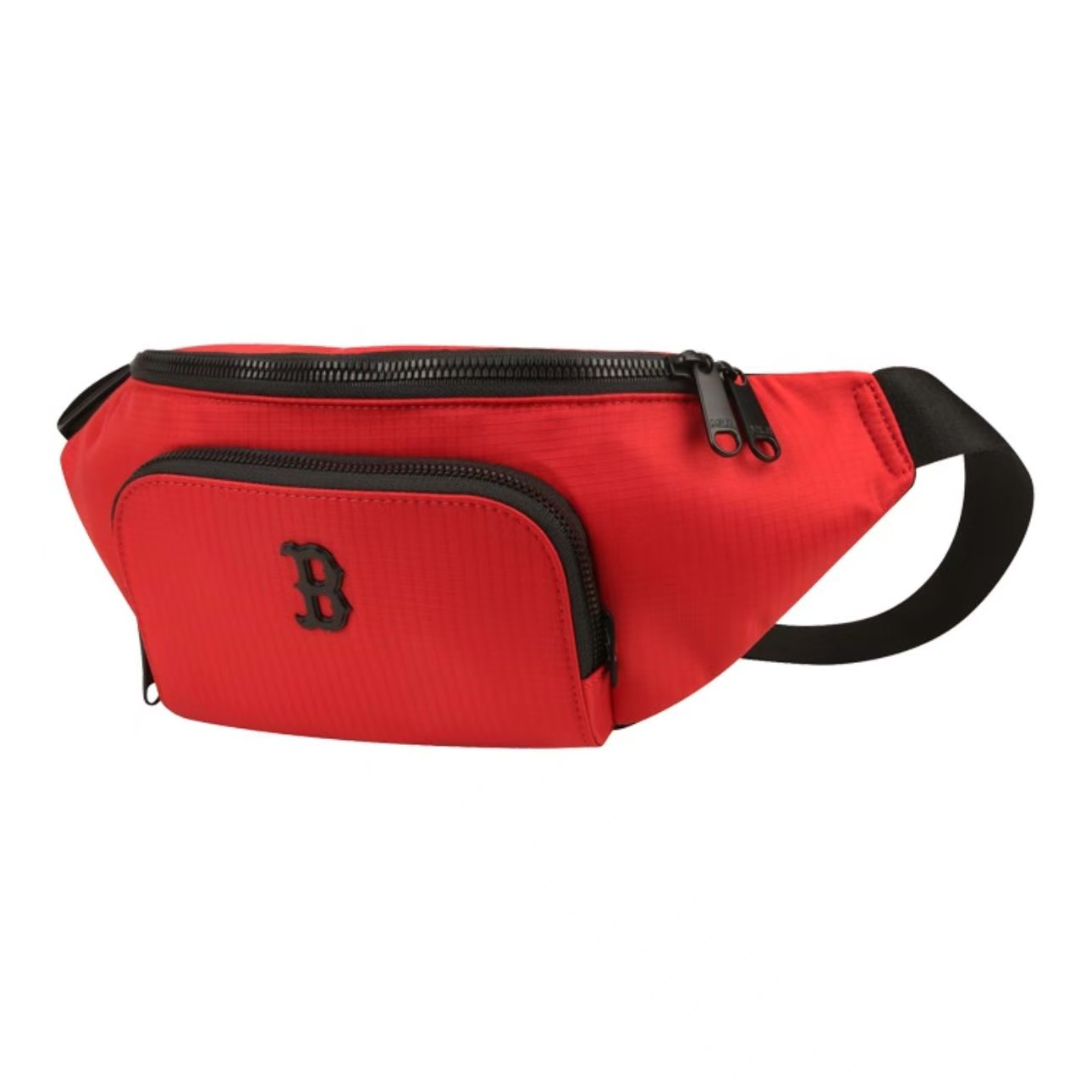 MLB 波士顿红袜队时尚拉链开合 斜挎胸包腰包情侣款户外休闲143R