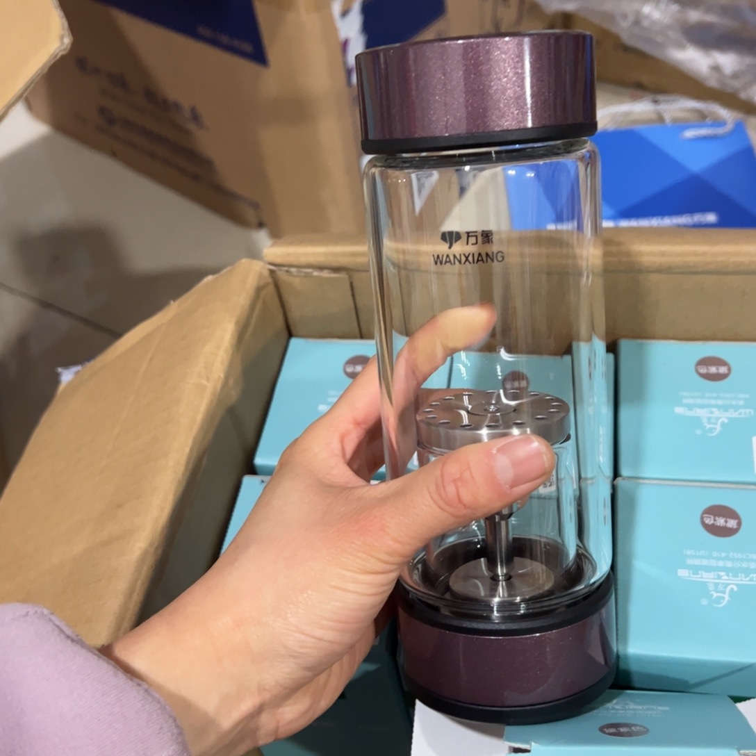 U158紫色单层烫手玻璃杯410万象被套