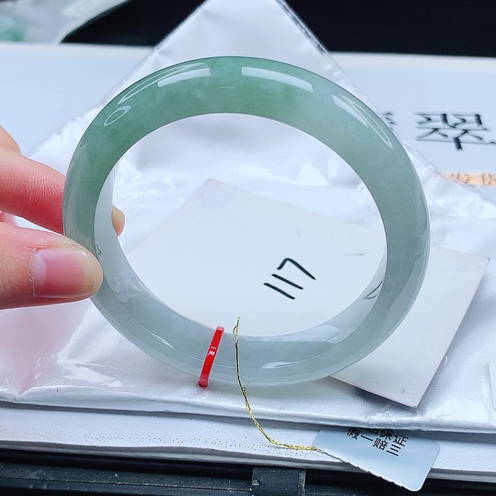 翡翠手镯未镶嵌缅甸天然a货手镯59+