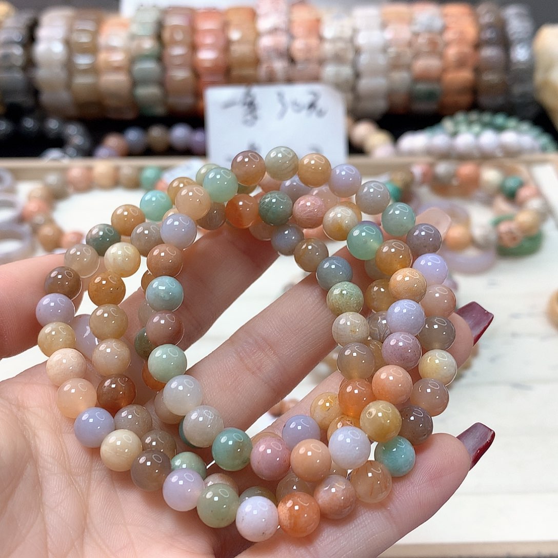 硅化珊瑚（珊瑚玉）手链未镶嵌欣*然226