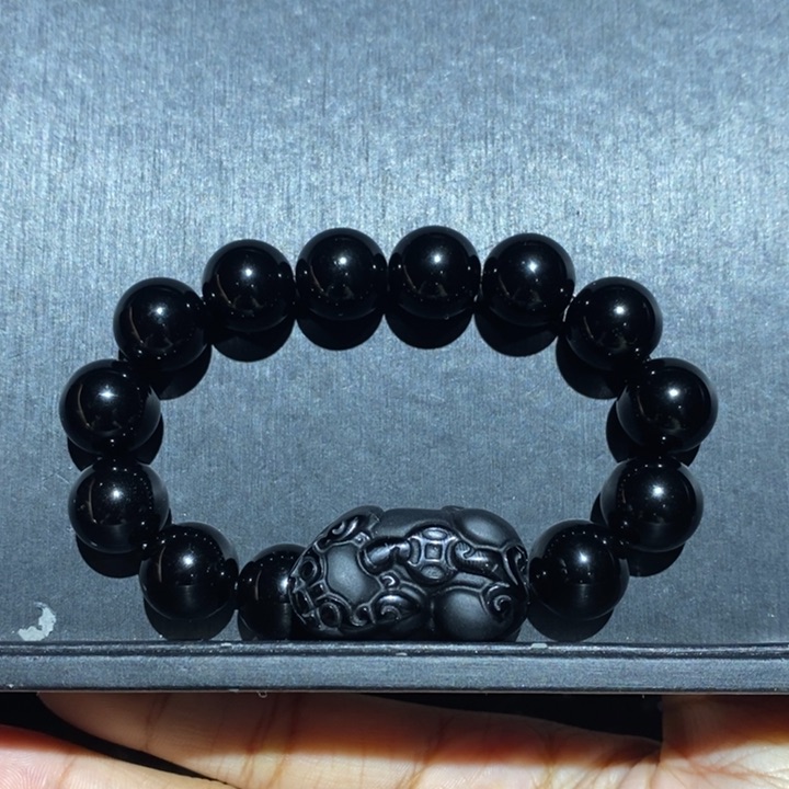 黑曜岩手链未镶嵌小*子