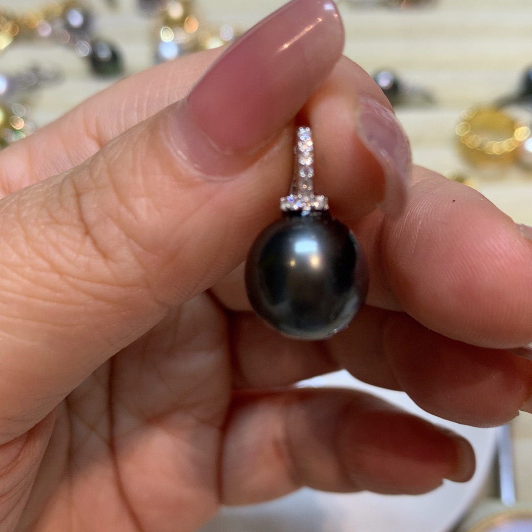 海水珍珠颈饰银S925镶嵌