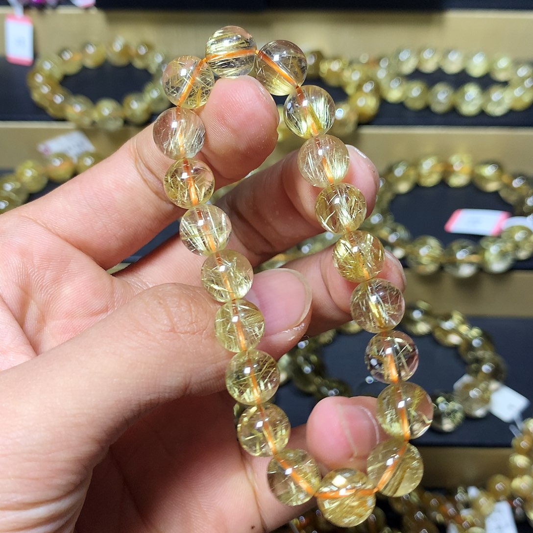 水晶手链未镶嵌金发晶9