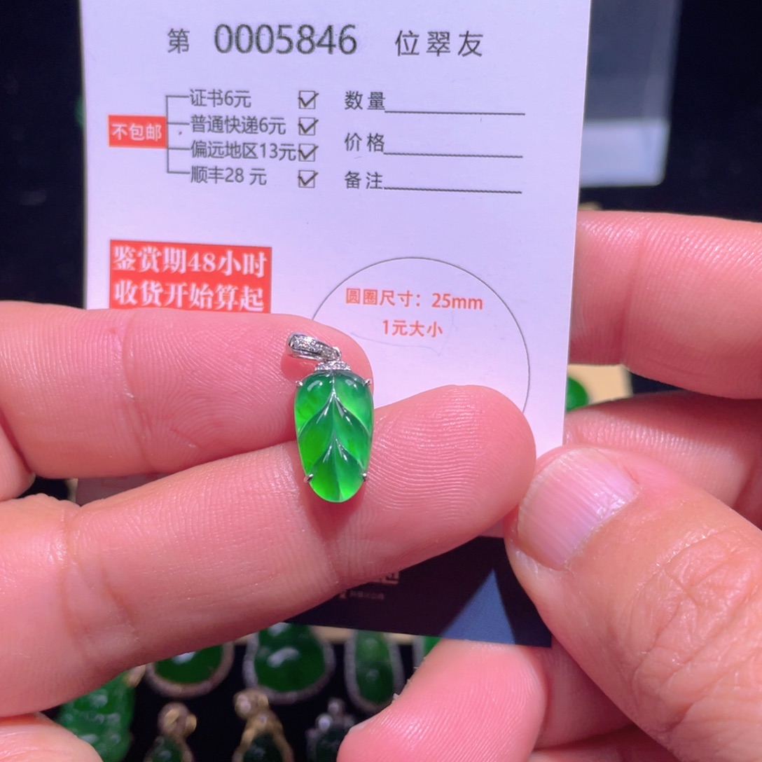 翡翠颈饰18K金镶嵌翡翠