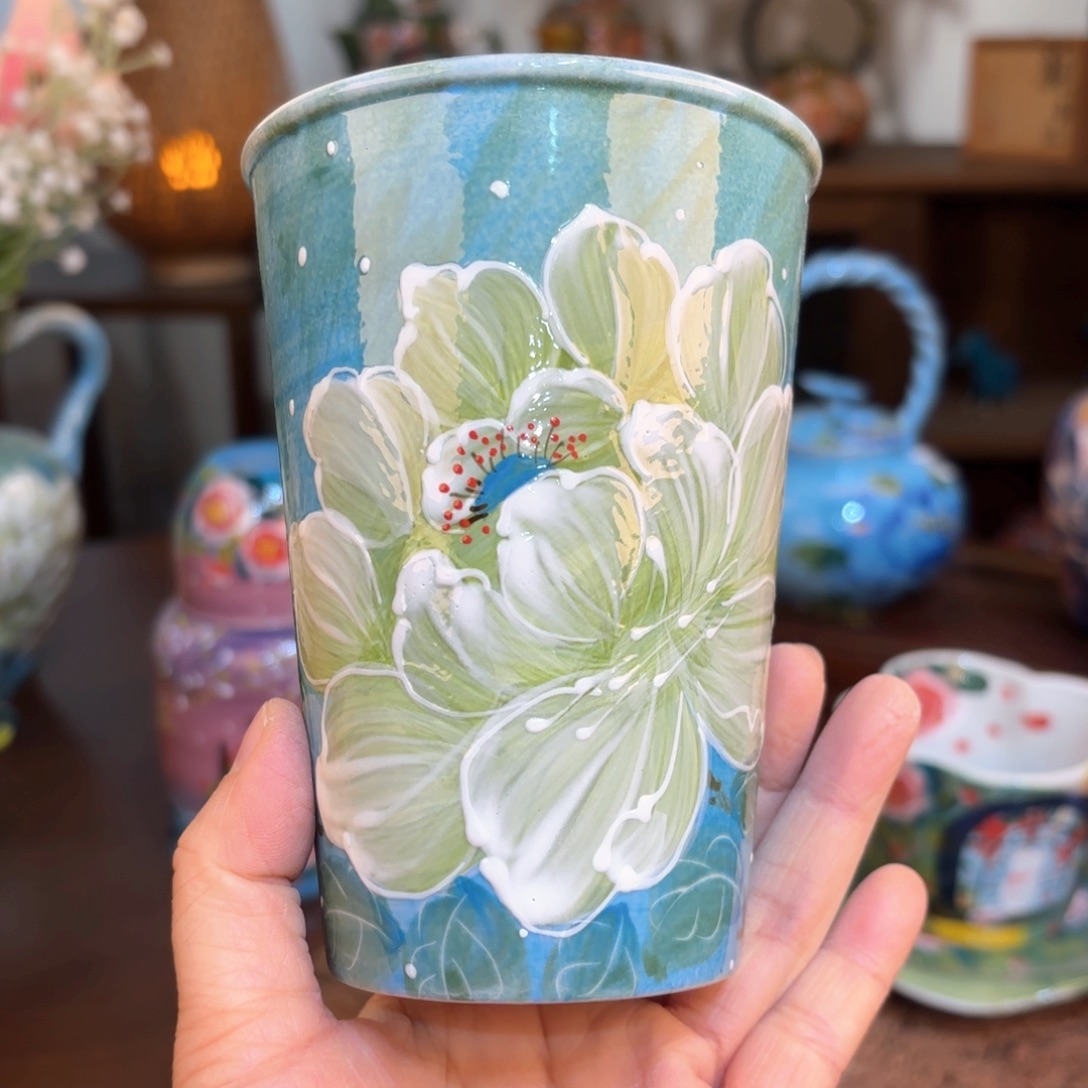 景德镇手绘高温釉下彩陶瓷茶具