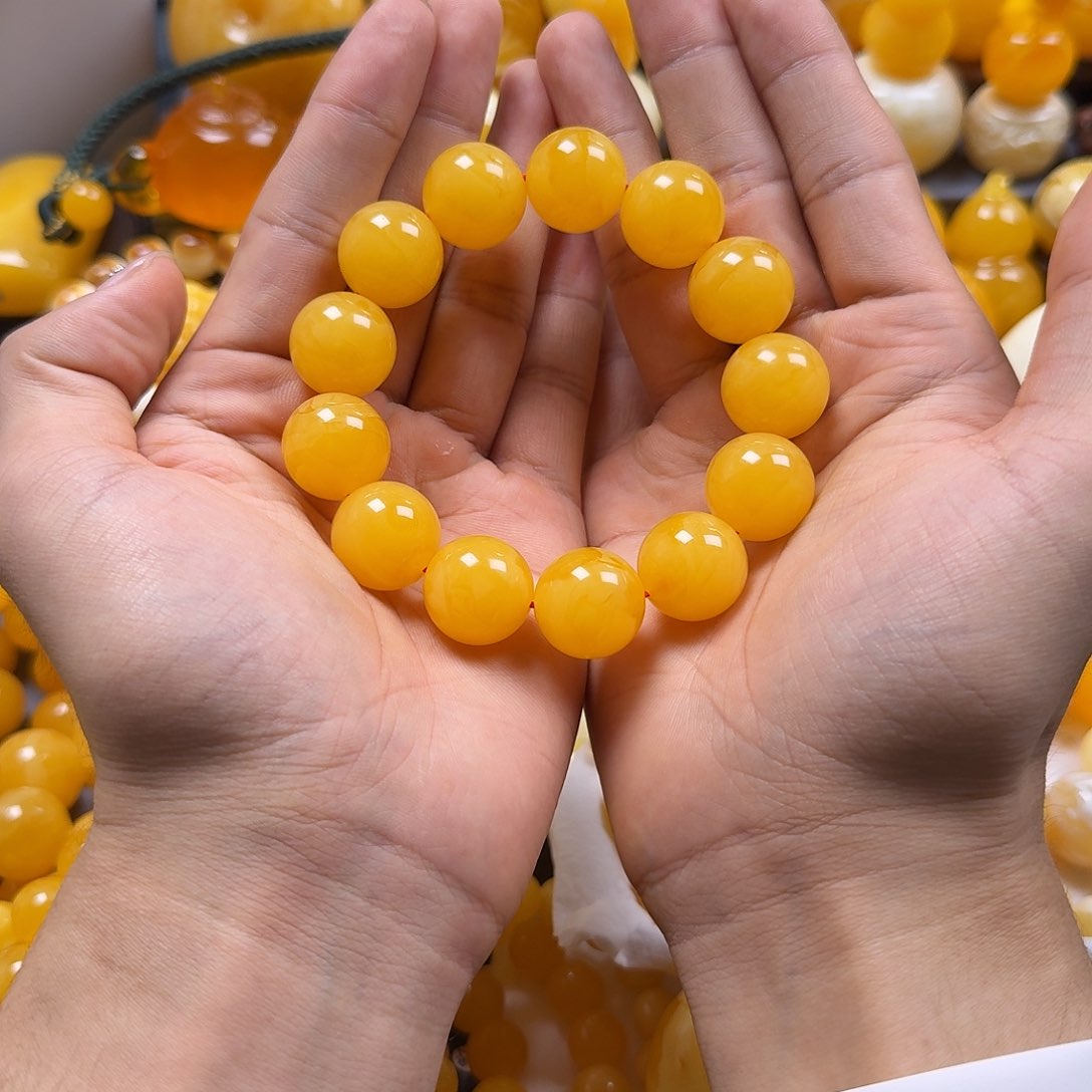 蜜蜡珠宝奇石未镶嵌同料18mm