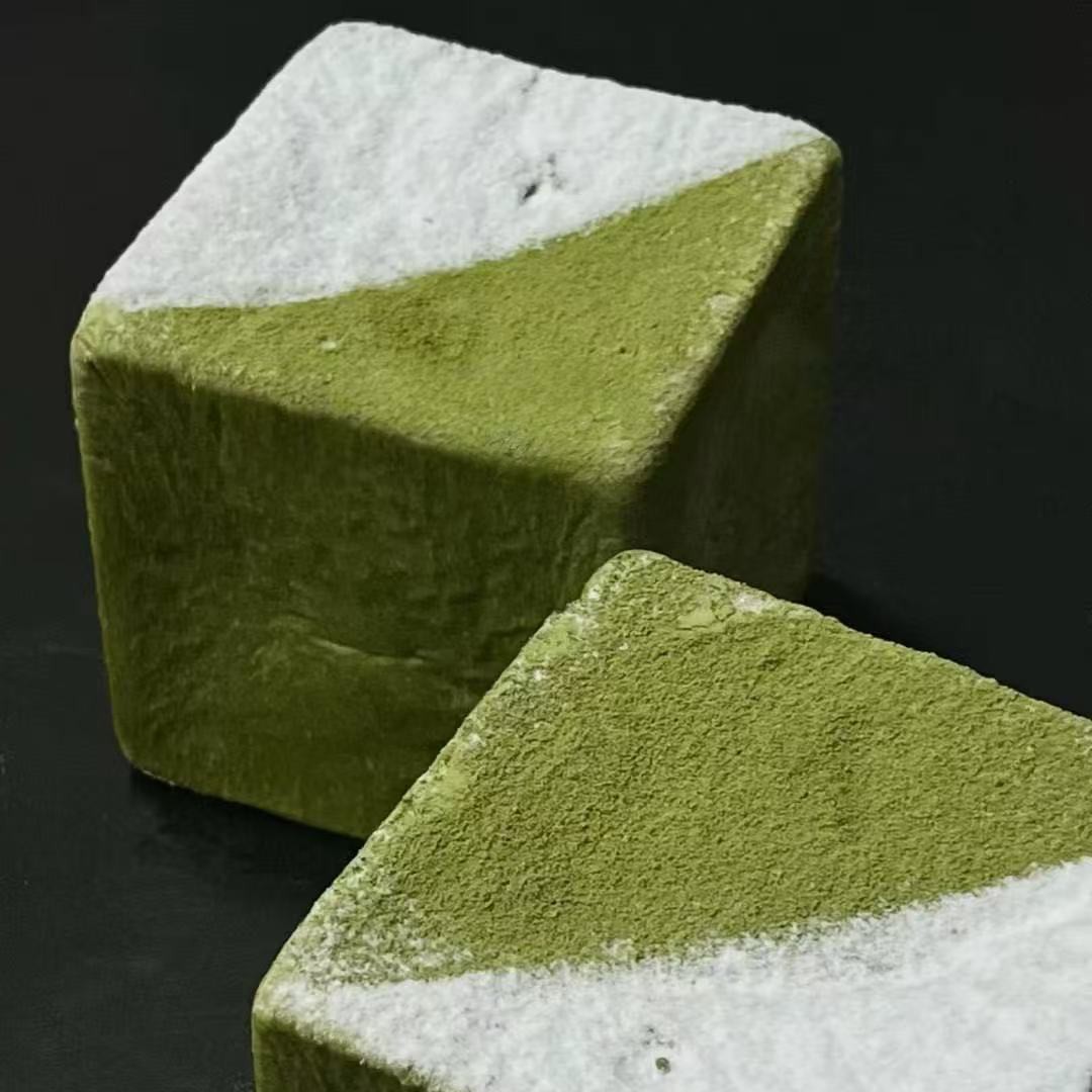 抹茶茉莉爆浆吐司面包美食