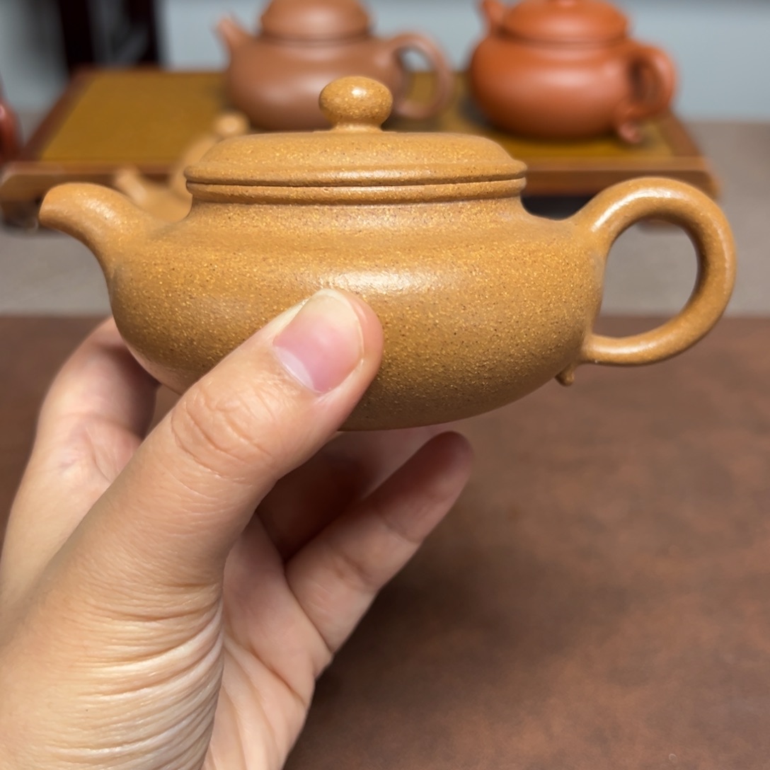 茶壶紫砂仿古黄金段150