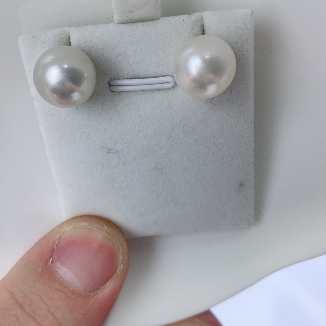 海水珍珠耳饰18K金镶嵌