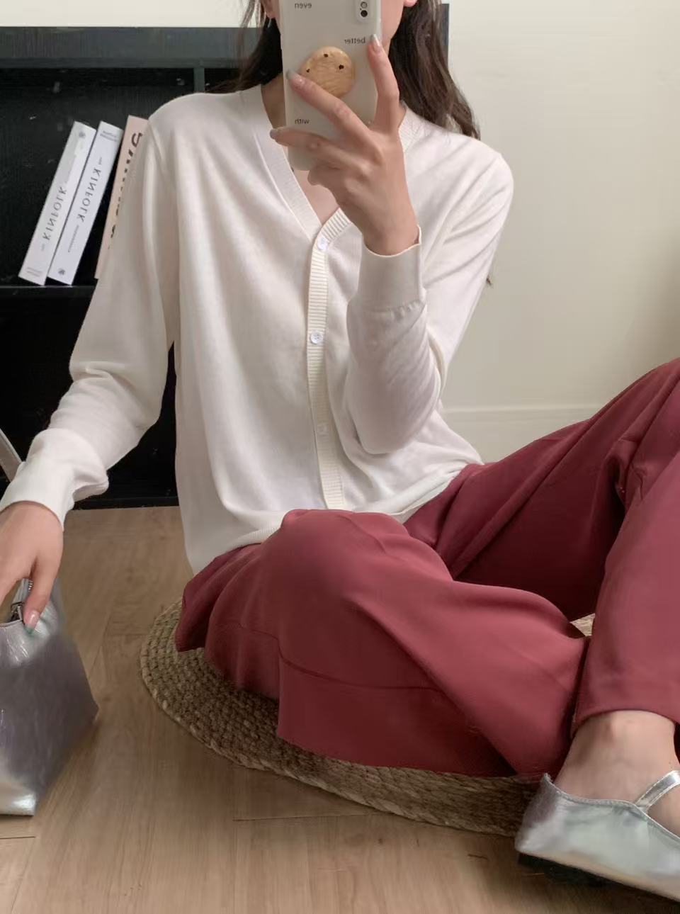 长袖百搭针织女衫89