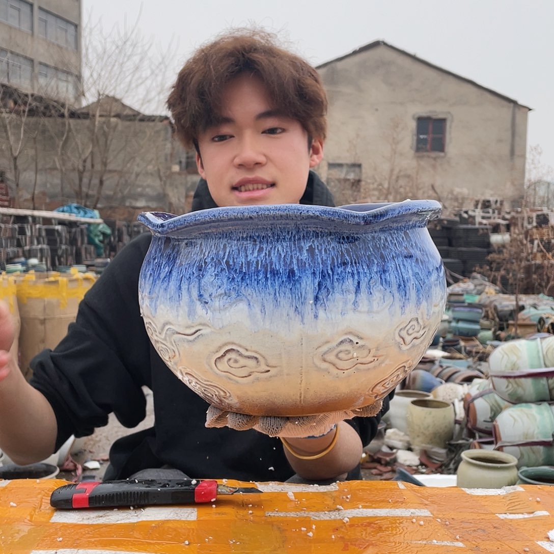 红陶宜兴紫砂花盆