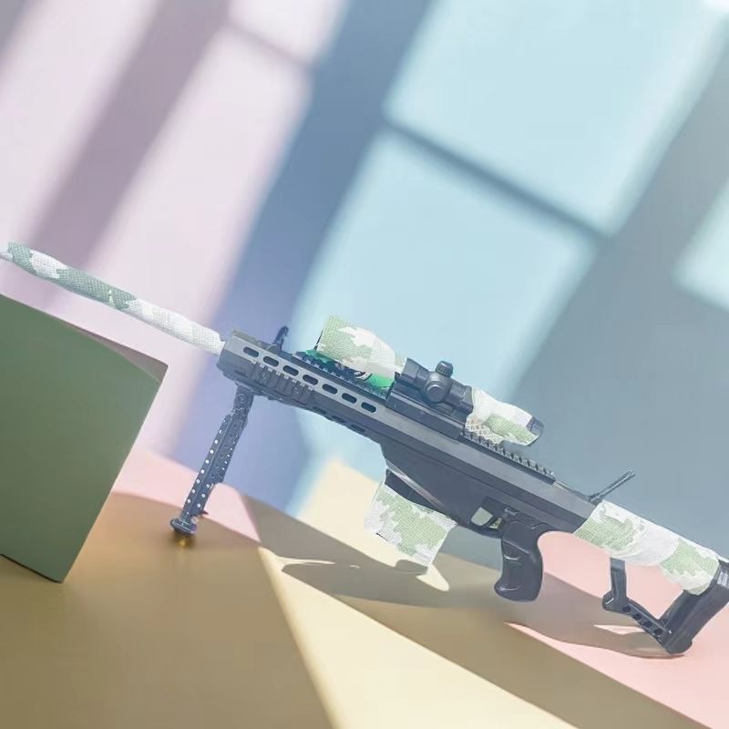 【主播宠粉】儿童手动拉栓狙击枪大号抛壳软弹巴雷特旋转Q男孩玩具