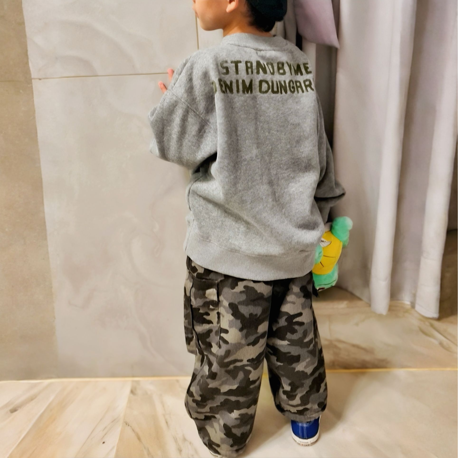 男童加绒加厚冬款裤子休闲裤2025年新款儿童复合奥粒绒潮流迷彩裤