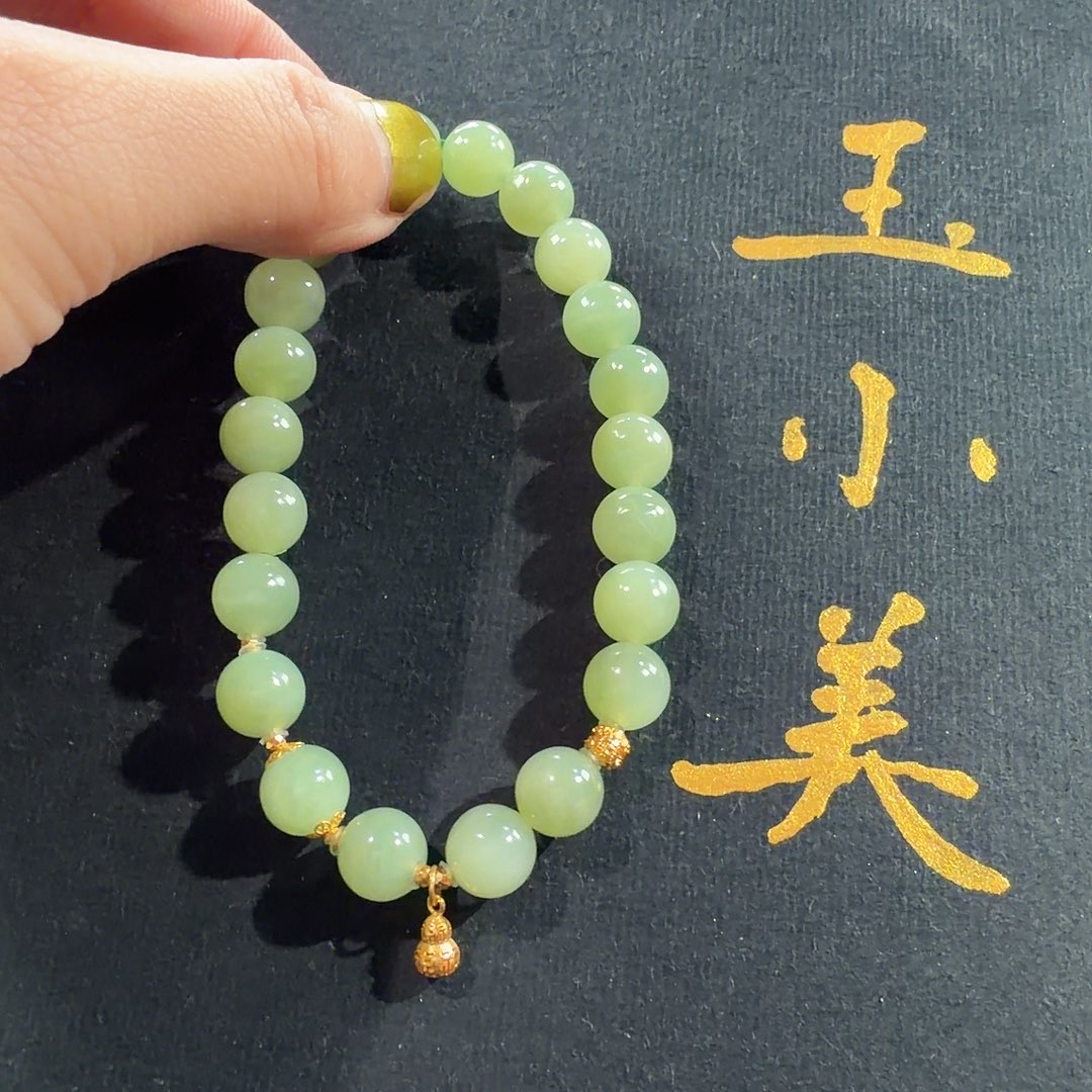 和田玉18K金镶嵌颈饰黑羊洞8