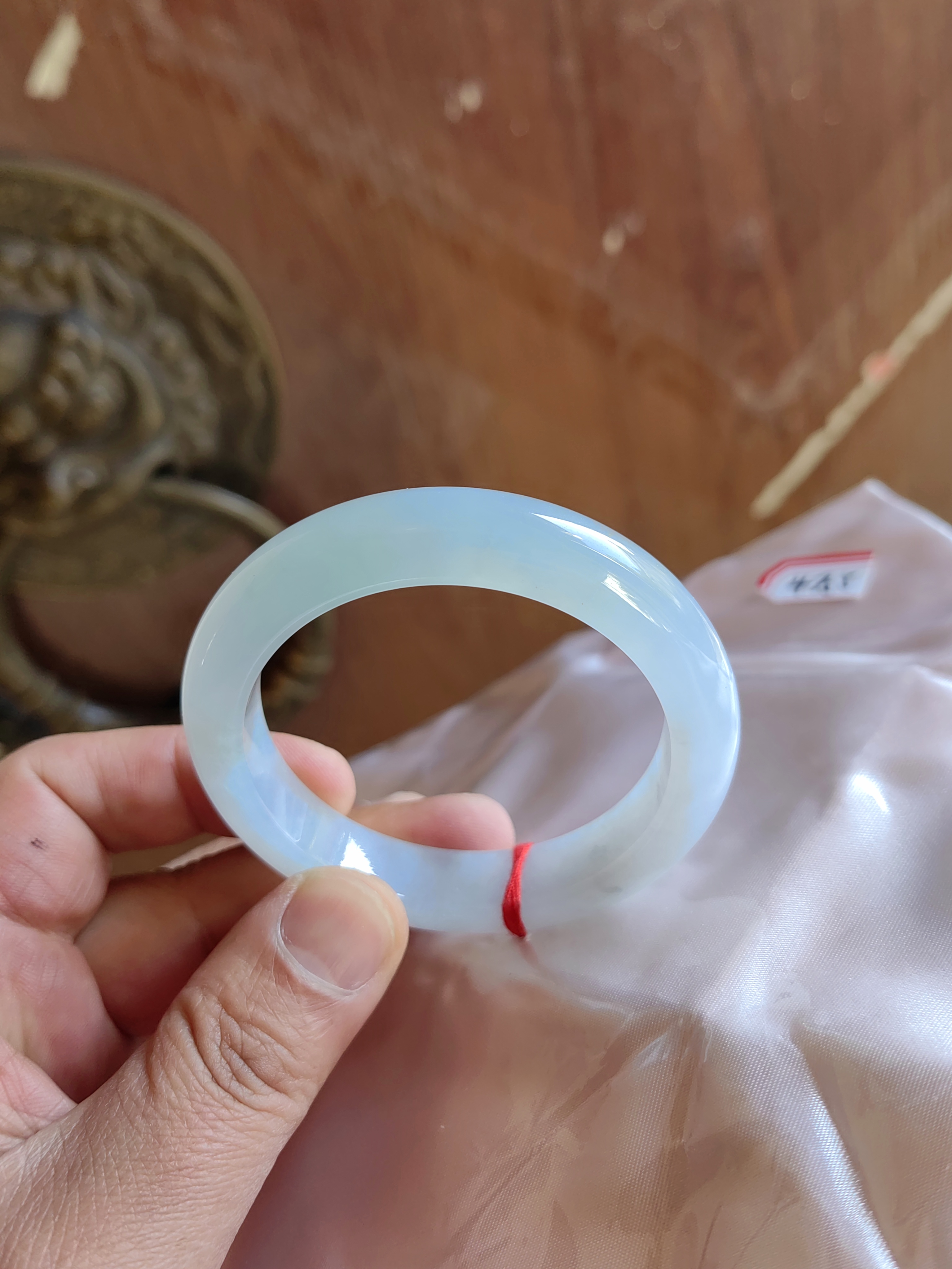 天然缅甸翡翠手镯56.5圈口