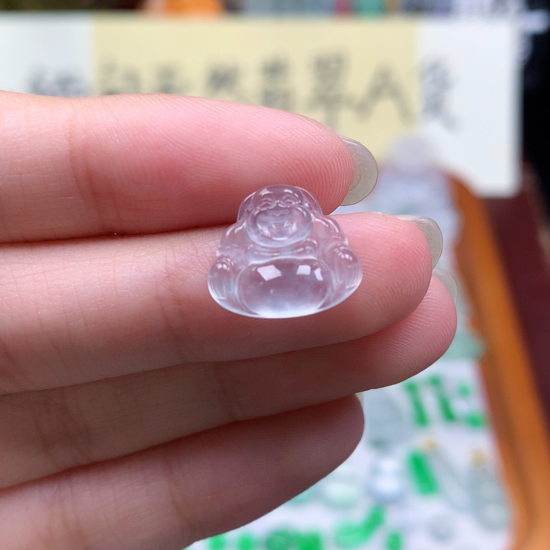 翡翠裸石缅甸天然A货翡翠冰种佛公