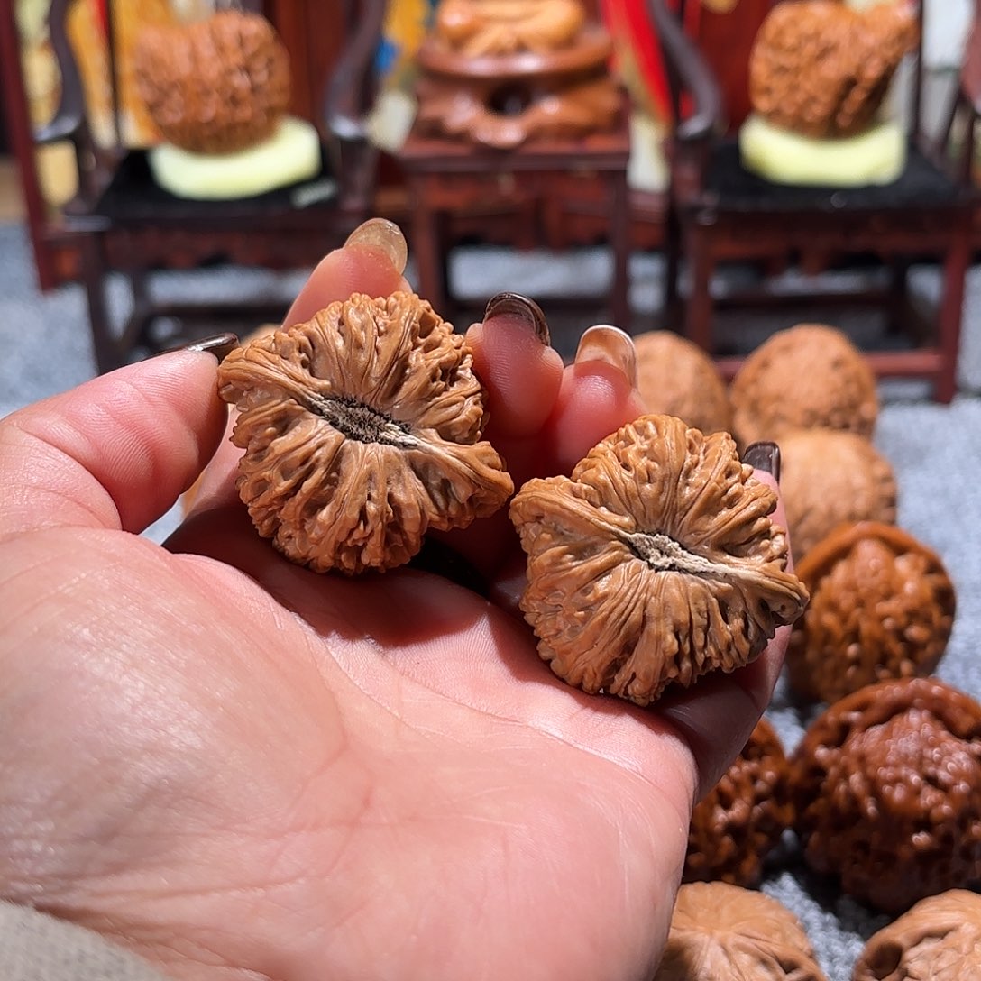 零***五大叶紫檀（黑酸枝木类）文玩核桃密纹40➕