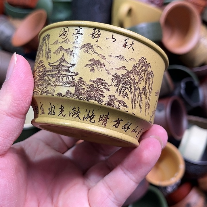 紫砂茶杯全手工紫砂主人杯