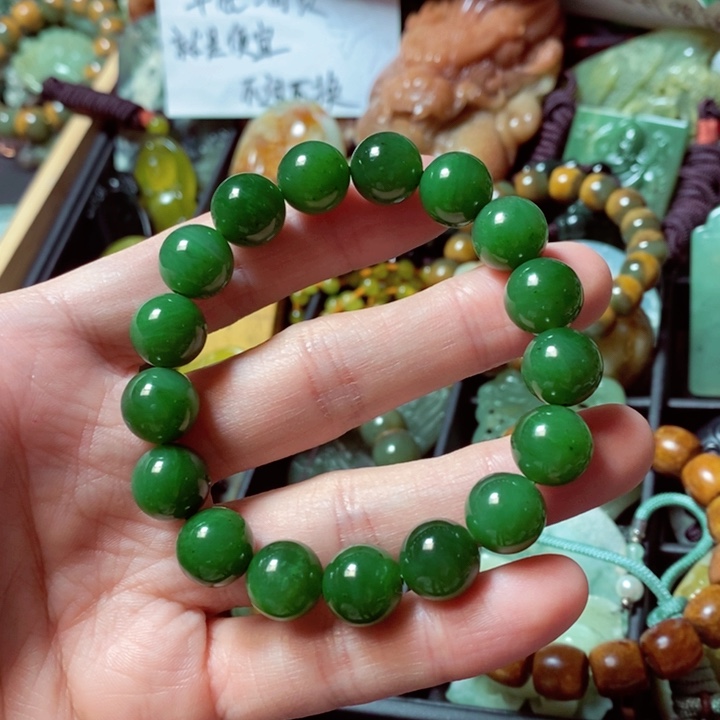 和田玉（碧玉）颈饰未镶嵌英****娲