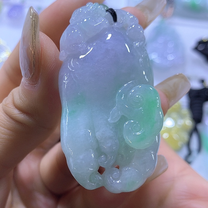 翡翠颈饰未镶嵌天然翡翠A货吊坠