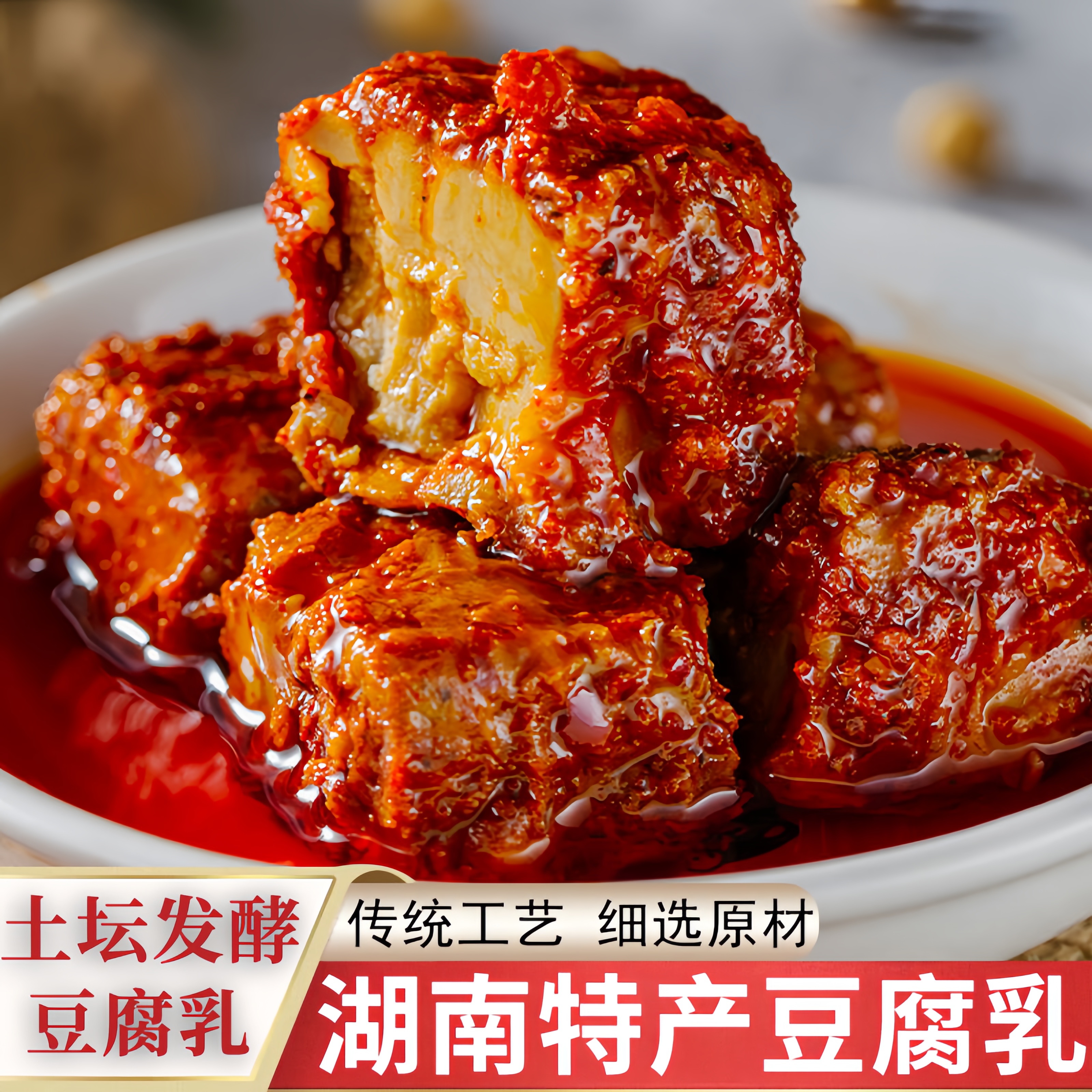 【高品质】香辣豆腐乳湖南特产传统手工腐乳香辣红油乳腐佐餐下饭菜