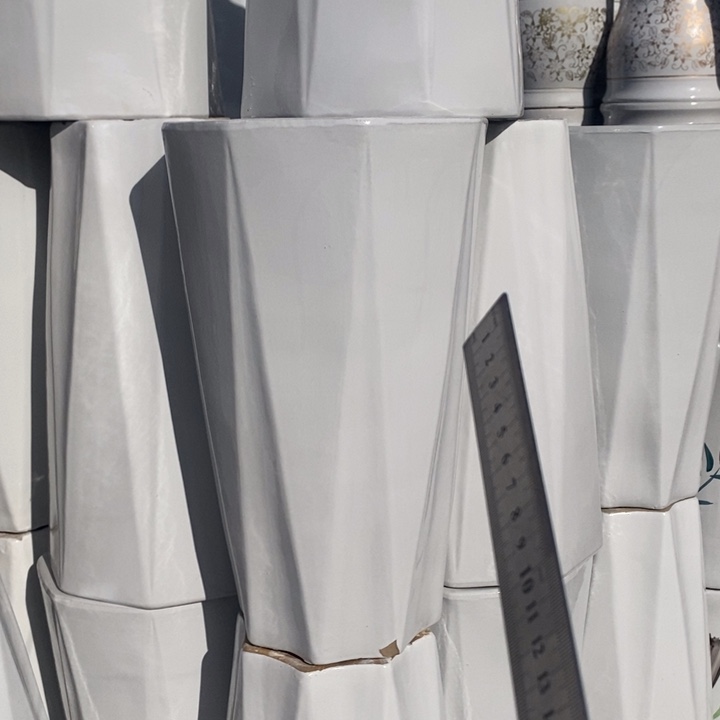 高腰白八方大号口30/50