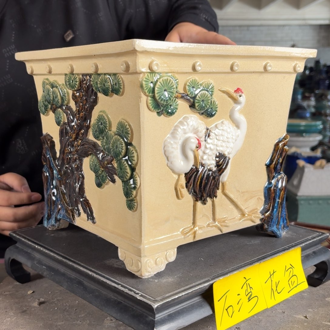 。一风堂石湾花盆 色差 内21*20