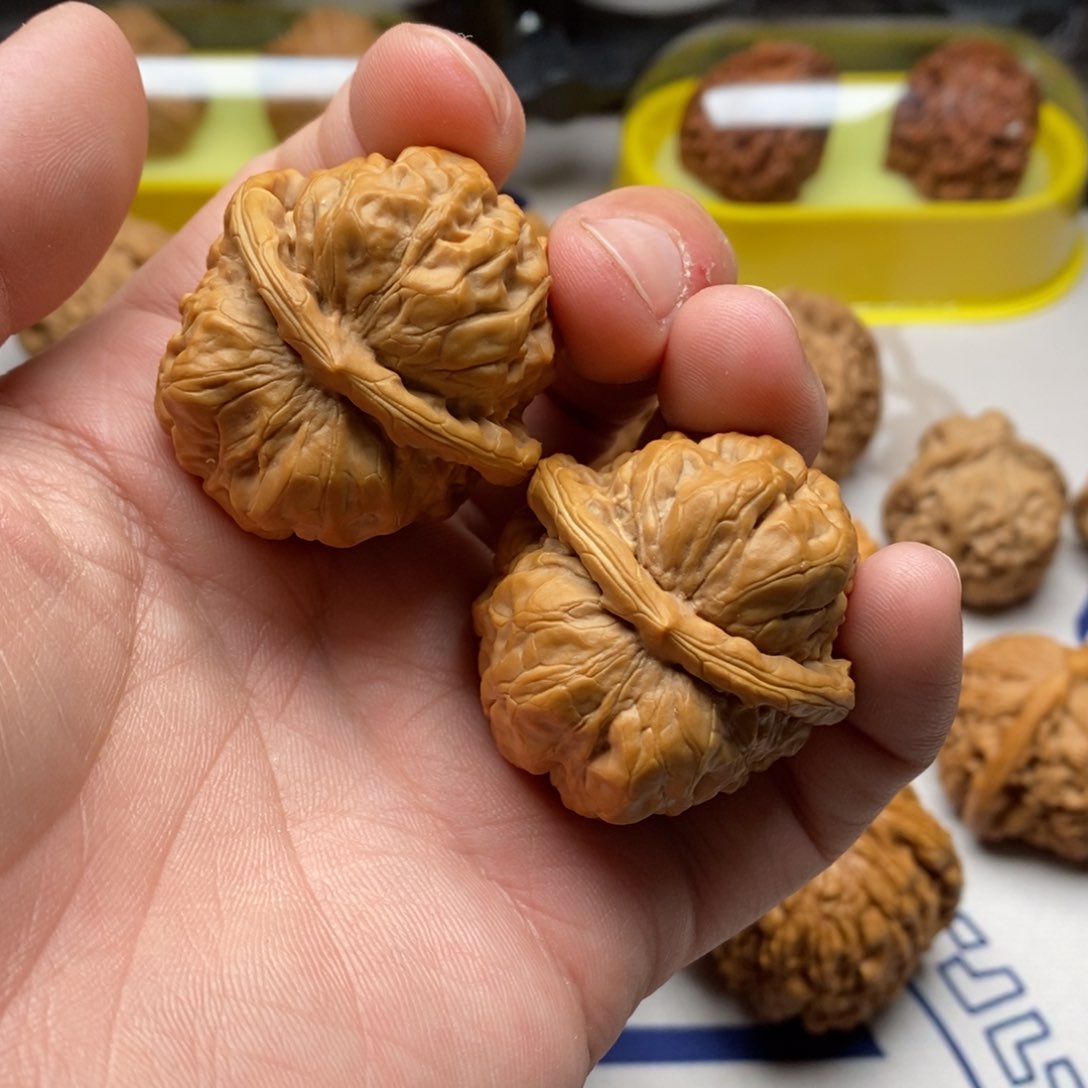 核桃把件3.8cm猫头鹰蛤蟆