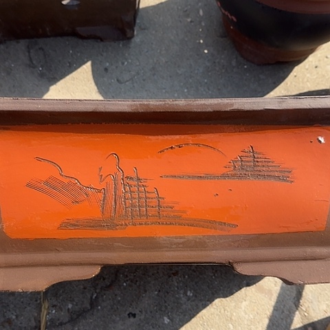 紫砂宜兴紫砂花盆40红马槽